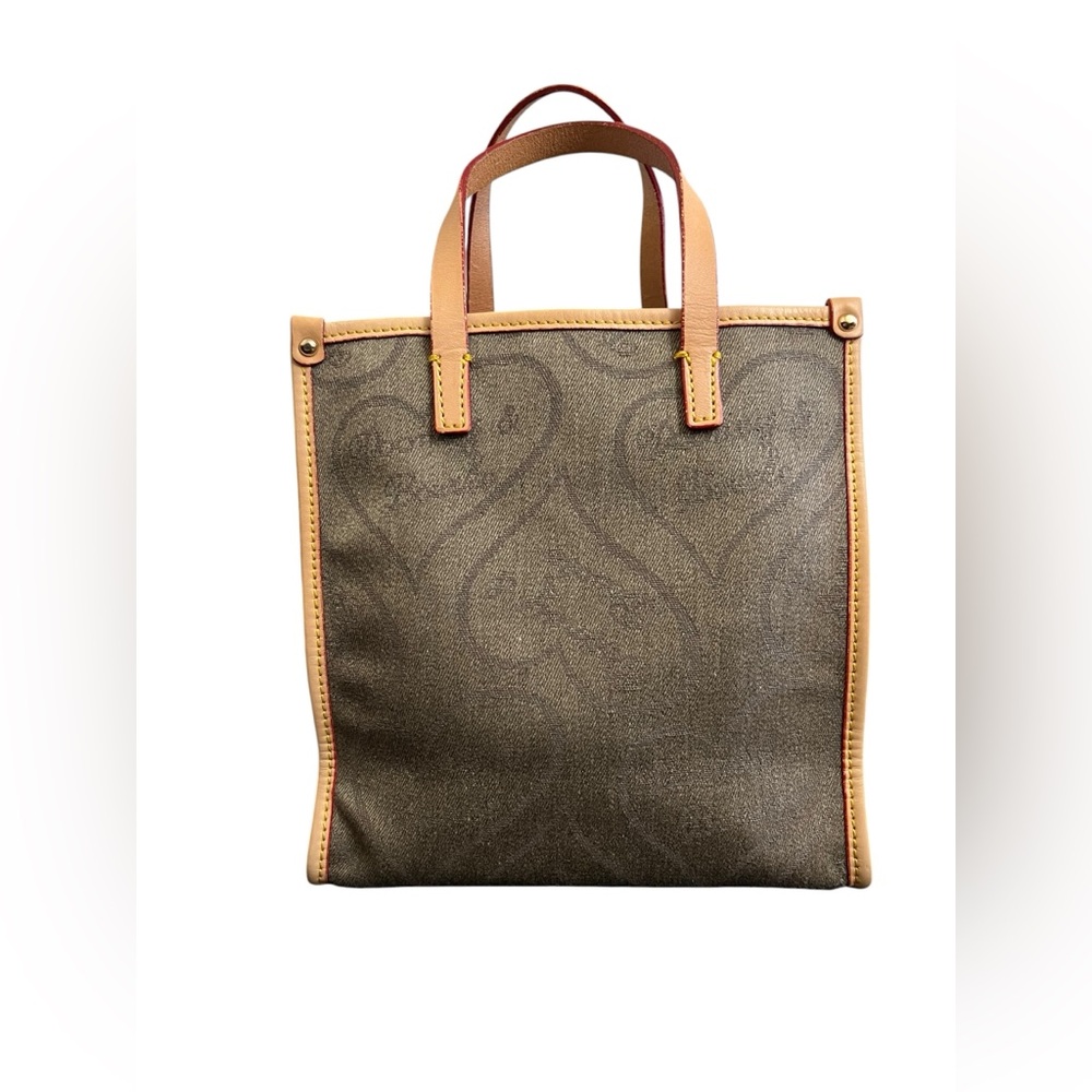 Vintage Dooney & Bourke Heart Print Canvas Tote‎ Bag – Y2K Era